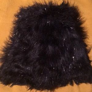 Black with silver rave fluffies